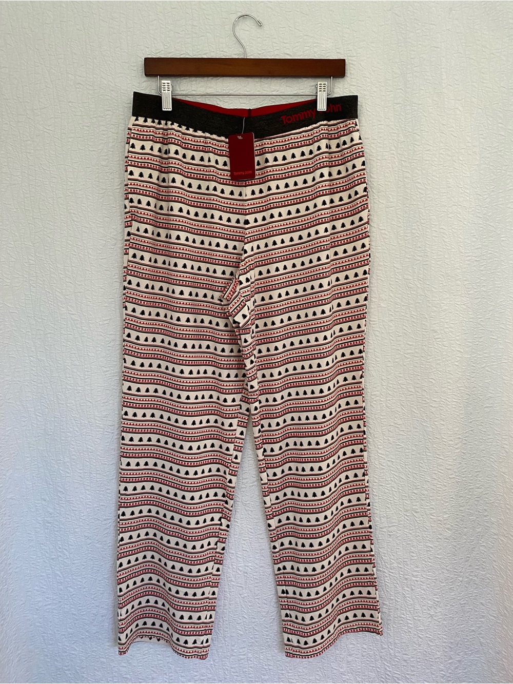 Tommy John Red and White Patterned Men’s Sleep Lounge Pants
